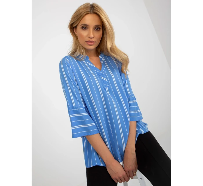 Dámská halenka model 18140208 modrá - FPrice Dámská halenka model 18140208 modrá - FPrice