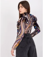 Blúzka DHJ BZ 6533C.90 čierna a béžová Blúzka DHJ BZ 6533C.90 čierna a béžová