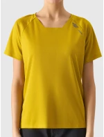 Dámske rýchloschnúce cyklistické tričko 4F - žlté