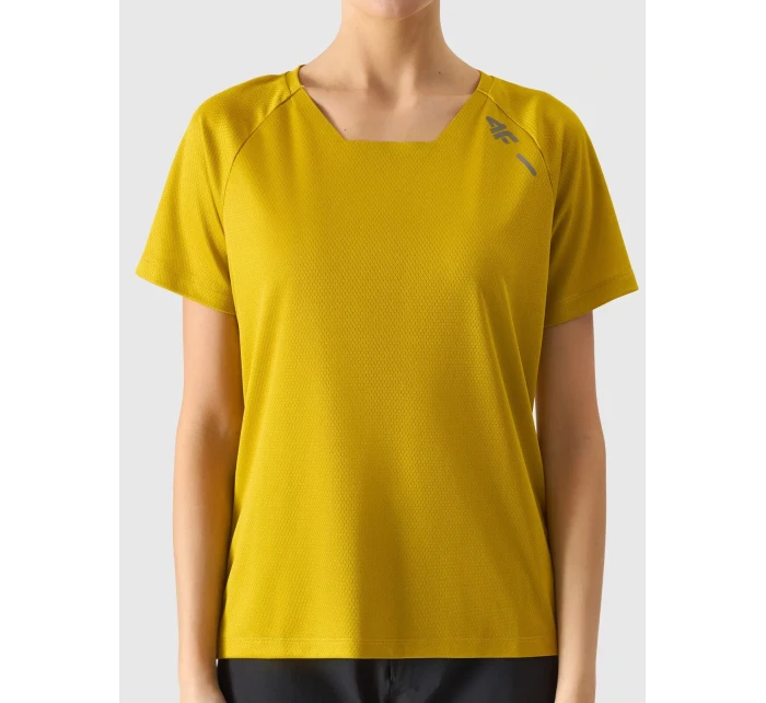 Dámske rýchloschnúce cyklistické tričko 4F - žlté