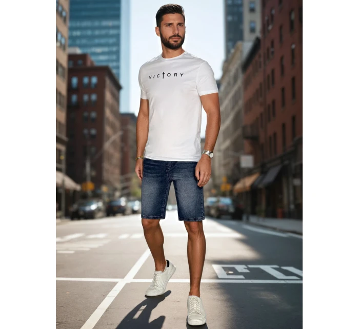 Pánské tričko s potiskem bílé model 21987944 - Dstreet Pánské tričko s potiskem bílé model 21987944 - Dstreet