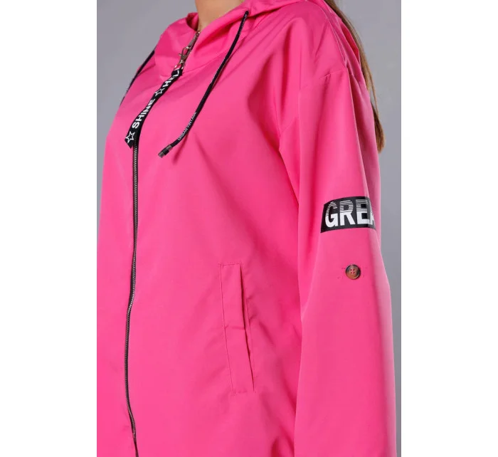 Ružový tenký asymetrický dámsky prehoz cez oblečenie (B8117-83)