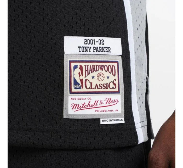 Mitchell & Ness San Antonio Spurs NBA Swingman Jersey Spurs 2001 Tony Parker M SMJYLG19018-SASBLCK01TPA Pánske