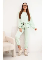 Dámska súprava z viskózy s mikinou a nohavicami butter mint Dámska súprava z viskózy s mikinou a nohavicami butter mint