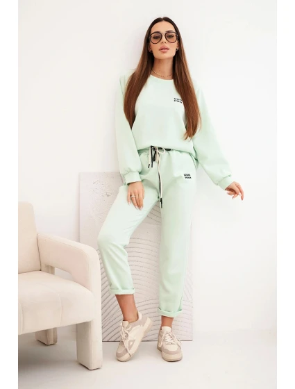 Dámska súprava z viskózy s mikinou a nohavicami butter mint Dámska súprava z viskózy s mikinou a nohavicami butter mint