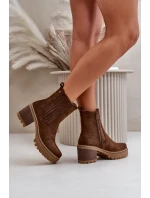 Botki Damskie Na Słupku Z Eko Zamszu Ocieplane Ciemnobrązowe Nevitas Botki Damskie Na Słupku Z Eko Zamszu Ocieplane Ciemnobrązowe Nevitas