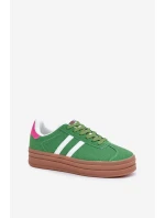 Dámské Tenisky Na Platformě Zelené model 21680457 - Boto