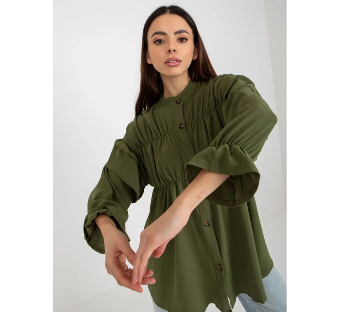 Dámská košile TW KS BI model 18037012 khaki - FPrice Dámská košile TW KS BI model 18037012 khaki - FPrice