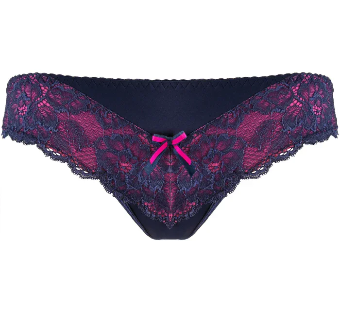 Krajková tanga model 17681331 modrá - Axami Krajková tanga model 17681331 modrá - Axami