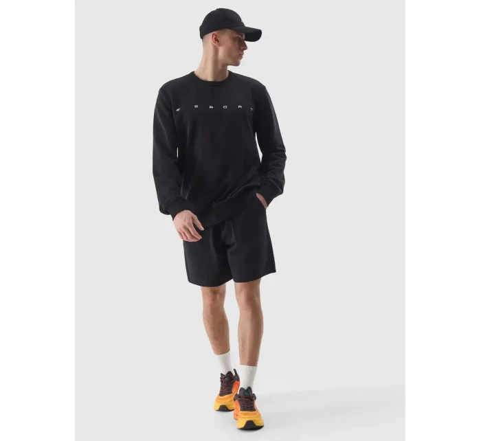 Pánska bavlnená mikina 4F - čierna Pánska bavlnená mikina 4F - čierna