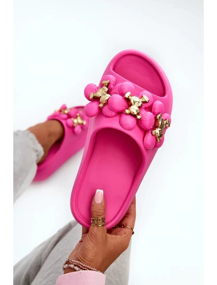 Dámske penové papuče s ozdobami na hrubej podrážke Fuchsia Bremavia