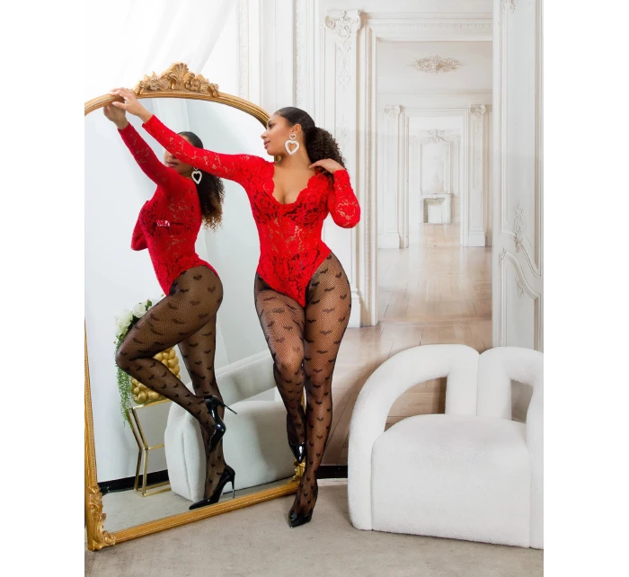 Dámské síťované punčocháče  černé model 20965283 - In-style Fashion