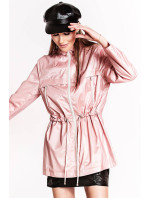 Tenká ružová dámska bunda so stojačikom (AG5-017)