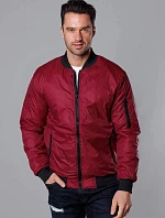Pánska bunda bomber s prešívanou podšívkou bordová (AK95-6)