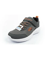 Detská športová obuv Skechers Bounder na suchý zips, ľahká, módna, sivá