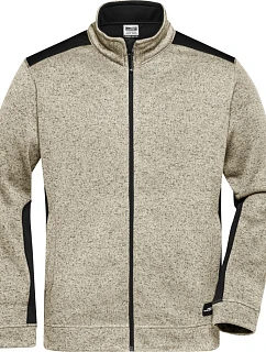 JN Pánská pracovní bunda pletený fleece Strong 02.0 stone melange/black model 22492790 - Daiber