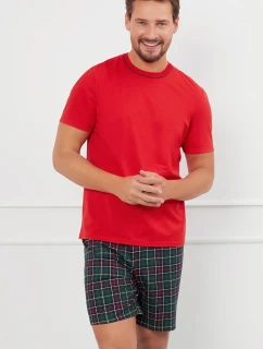 Talianska móda Fogo crêpe farba:červená/print