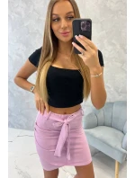 model 18744845 sukně s vázáním v pase fialová - K-Fashion