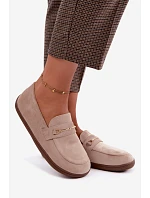 Barefoot mokasíny se zlatým detailem béžové model 22368159 - Boto