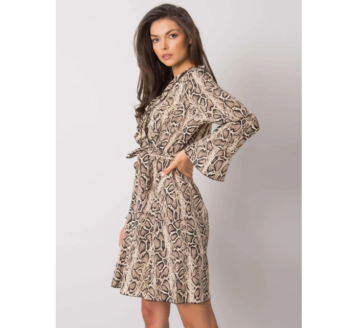 Šaty DHJ SK 13891B.07P čierna a béžová