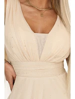 Dlouhé maxi šaty s třpytkami a hlubokým výstřihem model 22085443 - numoco basic Dlouhé maxi šaty s třpytkami a hlubokým výstřihem model 22085443 - numoco basic