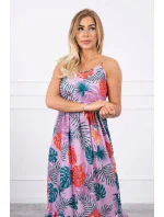 Šaty s motívom listov fialovej Šaty s motívom listov fialovej