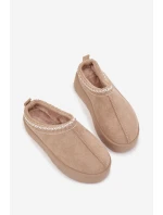 Dětské Mládežnické Sněhule S Vyšíváním Na Platformě Béžové Jolisse