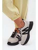 Semišové Dámské Tenisky Na Platformě Vinceza 41521 Šedé