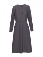 model 21319075 Šaty s mašlemi šedé - STYLOVE model 21319075 Šaty s mašlemi šedé - STYLOVE