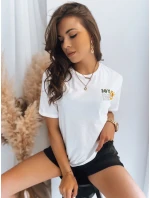 Klasické dámské tričko ecru Dstreet model 21969935 - FashionStreet Klasické dámské tričko ecru Dstreet model 21969935 - FashionStreet