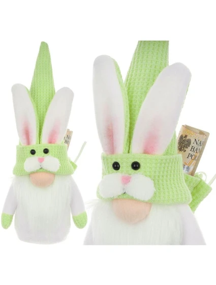 Zelená šelma 20 cm s darčekovou taškou jarná dekorácia detské