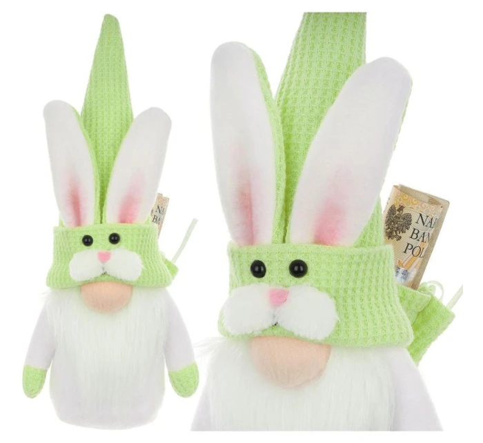 Zelená šelma 20 cm s darčekovou taškou jarná dekorácia detské