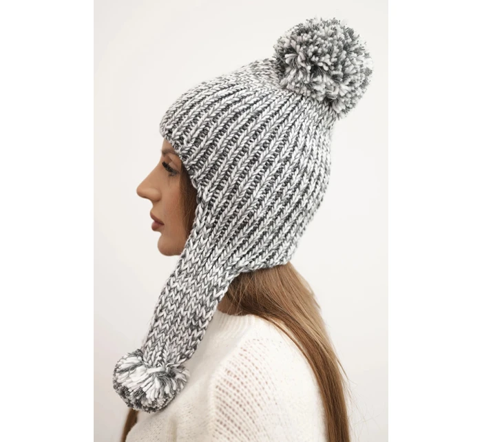 Dámska čiapka s ušami Emma K343 graphite