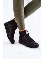 Dámské vysoké tenisky model 21599230 Černe - Cross Jeans Dámské vysoké tenisky model 21599230 Černe - Cross Jeans