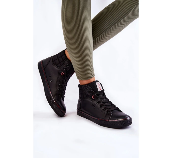 Dámské vysoké tenisky model 21599230 Černe - Cross Jeans Dámské vysoké tenisky model 21599230 Černe - Cross Jeans