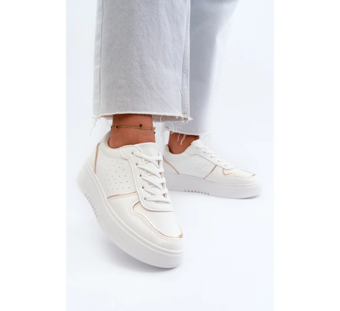 Dámské tenisky na platformě bílé model 21656769 - Boto