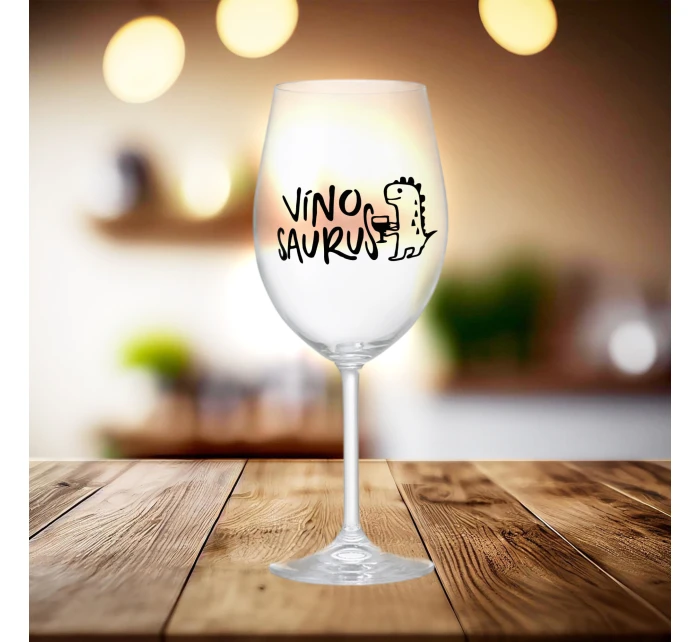 VÍNOSAURUS - čirá sklenice na víno 350 ml
