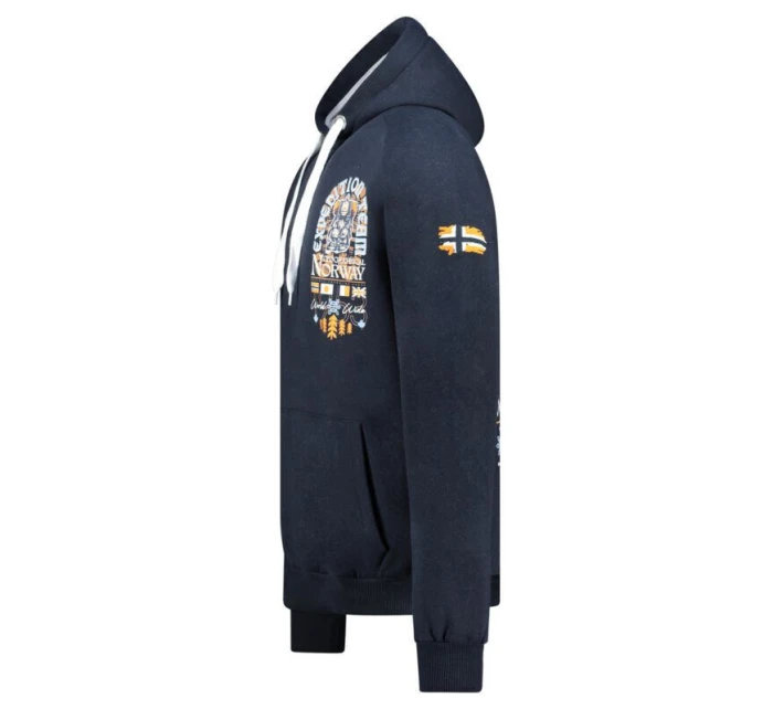 Pánská mikina model 21718664 Šedá melanž s potiskem - Geographical Norway