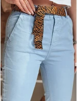 Dámské kalhoty s páskem modré Dstreet model 21987153 - FashionStreet