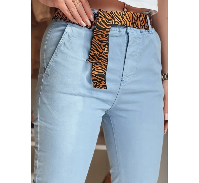 Dámské kalhoty s páskem modré Dstreet model 21987153 - FashionStreet