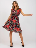 Šaty DHJ SK N13198 3.05P čierno-červené Šaty DHJ SK N13198 3.05P čierno-červené