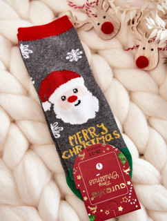 Detské ponožky "Veselé Vianoce" Nicholas Grey-green