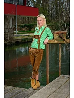 JN Popelínová kostkovaná halenka styl 02.0 green/white model 22487395 - Daiber JN Popelínová kostkovaná halenka styl 02.0 green/white model 22487395 - Daiber