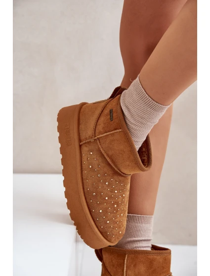 Śniegowce Ze Zdobieniem Na Platformie Big Star OO274A104 Camel Śniegowce Ze Zdobieniem Na Platformie Big Star OO274A104 Camel