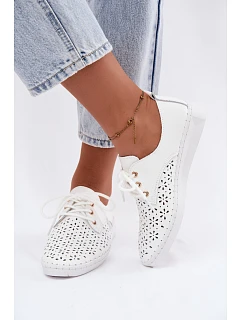 Dámske kožené topánky Acorn White Softie Semi