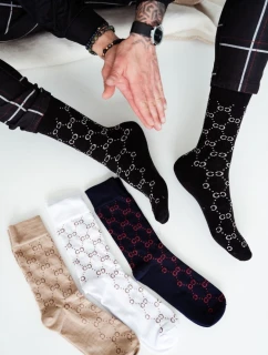 Pánske vzorované ponožky CC - čierne