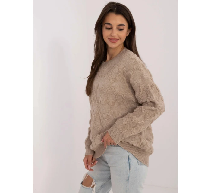 Dámsky sveter AT SW 2361.61 Beige - FPrice Dámsky sveter AT SW 2361.61 Beige - FPrice