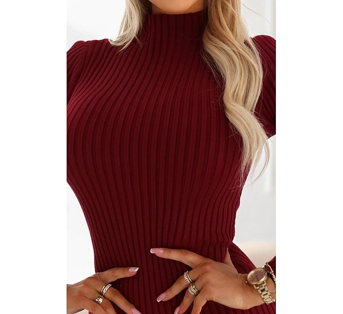Dámské šaty model 22042925 Bordó - numoco