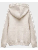 Světle béžový přehoz přes oblečení alpaka s kapucí model 18026135 - S'WEST