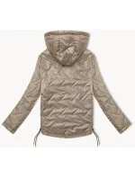 Dámska bunda so šnúrkami na bokoch S'West dark beige (B8360-12) Dámska bunda so šnúrkami na bokoch S'West dark beige (B8360-12)